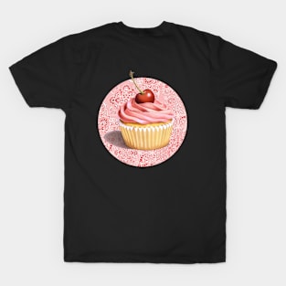 Pink Cupcake Paisley Bandana T-Shirt